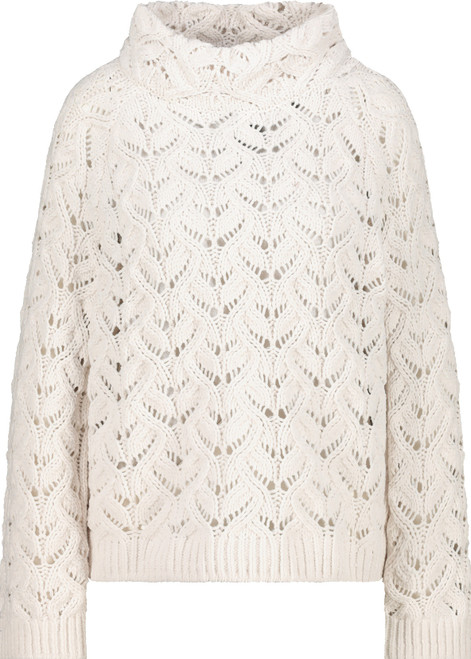 MONARI Beige Knitted Sweater With Ajour Pattern | 809468