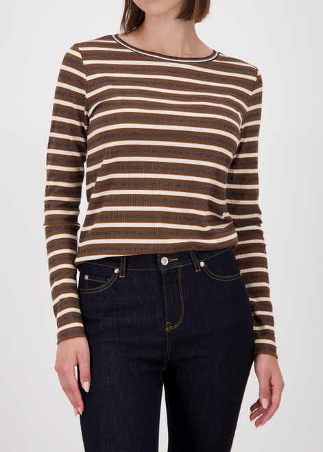 MONARI Brown Striped Shirt | 809361