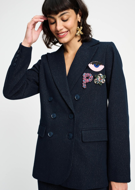 POM AMSTERDAM Blue Blazer - Dark Shimmer | SP9366