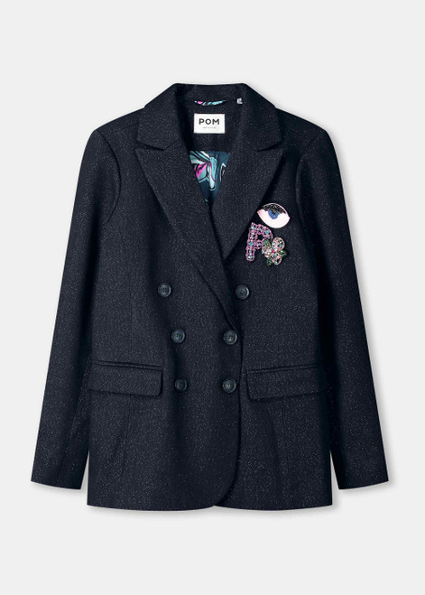 POM AMSTERDAM Blue Blazer - Dark Shimmer | SP9366