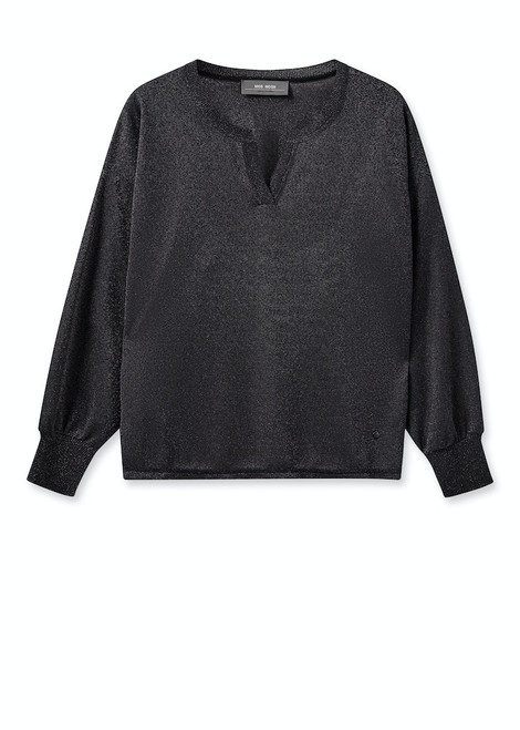 MOS MOSH Black Mmkilana Ls Blouse | 164470