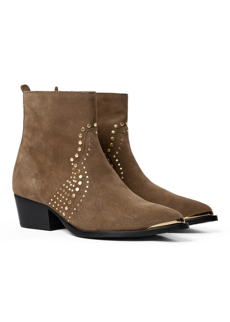 MOS MOSH Dark Beige Mmamos Suede Trock Boot | 166520