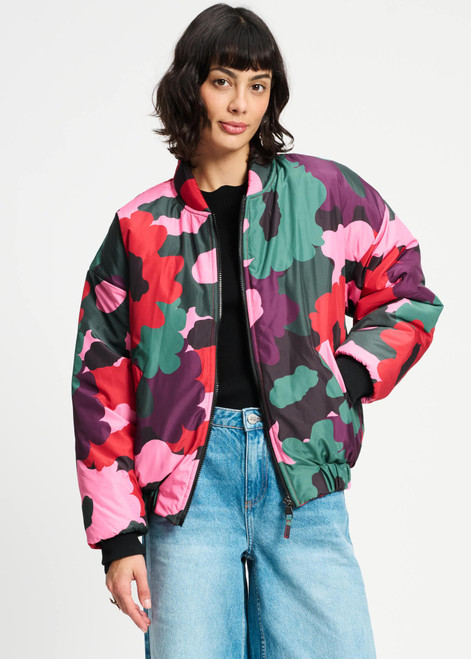 POM AMSTERDAM Multi Colour Coat - Abstract Flower | SP9329