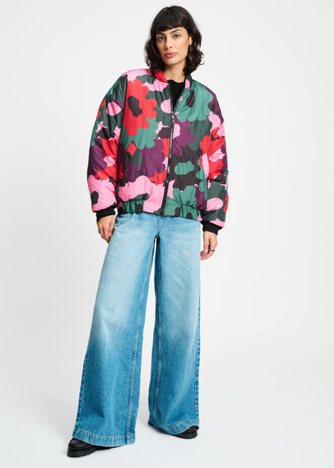 POM AMSTERDAM Multi Colour Coat - Abstract Flower | SP9329