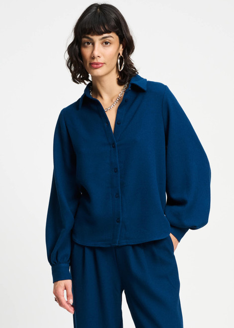 POM AMSTERDAM Blue Blouse - Nightfall Blue | SP9341