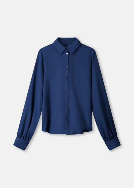POM AMSTERDAM Blue Blouse - Nightfall Blue | SP9341