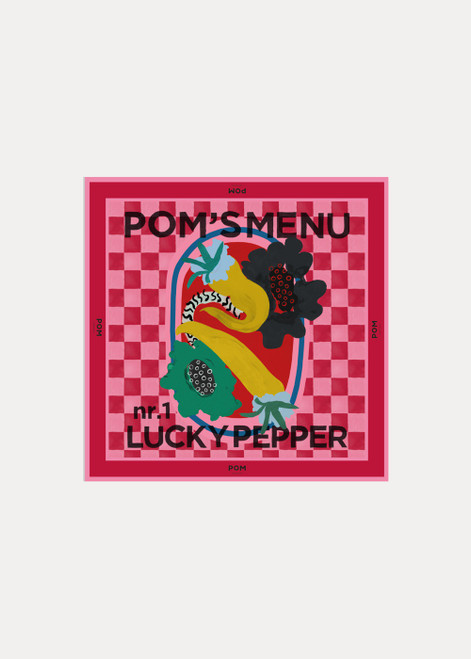 POM AMSTERDAM Red Shawl - Pom's Menu Small | SP9396