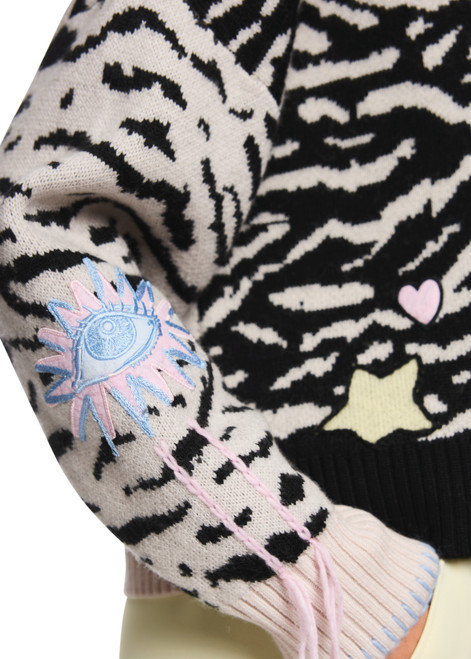 MARC CAIN SPORTS Magnolia Jumper With Animal Print | AS 41.17 M52