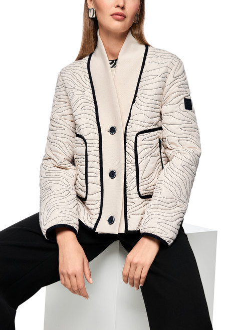 MARC CAIN SPORTS Magnolia Short Quilted Jacket With Knit Detail | AS 12.03 W18