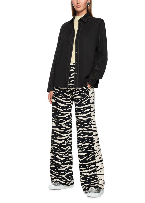 MARC CAIN SPORTS Black Rethink Together Classic Blouse | AS 51.02 W57