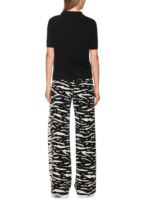 MARC CAIN SPORTS Black Rethink Together Knitted Polo Shirt | AS 53.10 M80