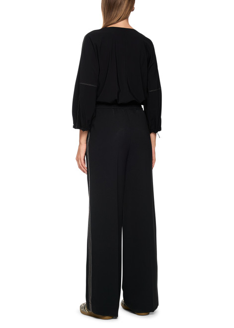 MARC CAIN SPORTS Black Welkom Wide Trousers | AS 81.02 W05
