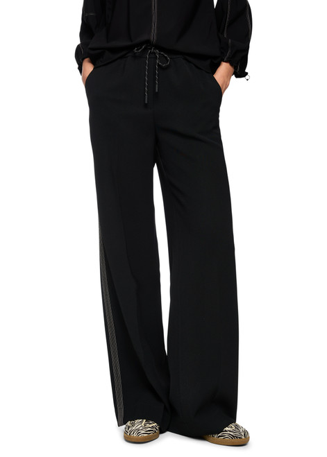MARC CAIN SPORTS Black Welkom Wide Trousers | AS 81.02 W05