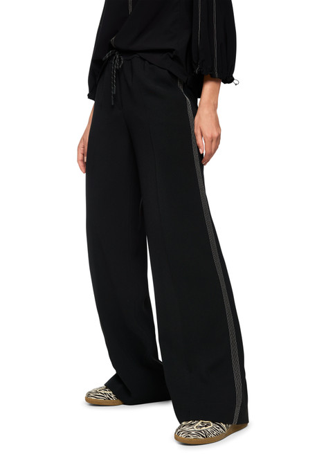 MARC CAIN SPORTS Black Welkom Wide Trousers | AS 81.02 W05