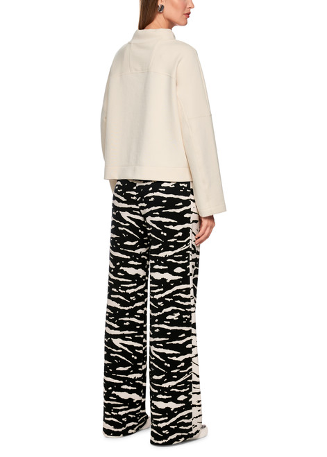 MARC CAIN SPORTS Black Welkom Trousers With Animal Print | AS 81.13 J03