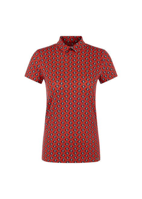MARC CAIN COLLECTIONS Aurora Red Organic Cotton Shirt | AC 48.55 J11