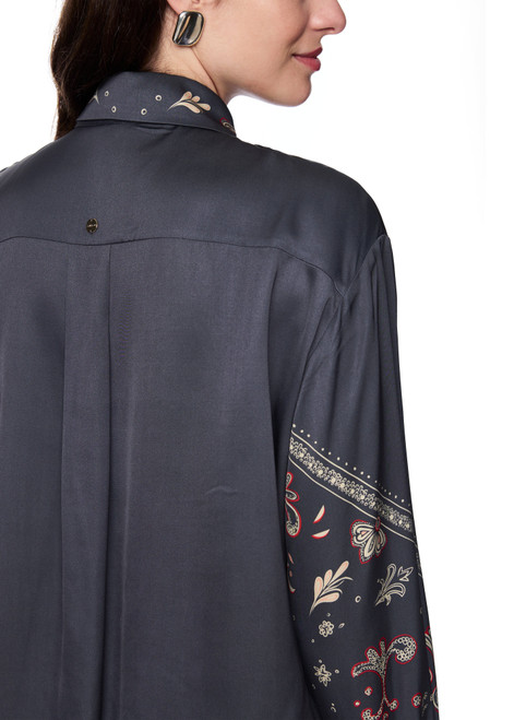 MARC CAIN COLLECTIONS Periscope Flowing Blouse With Paisley Pattern | AC 51.04 W06