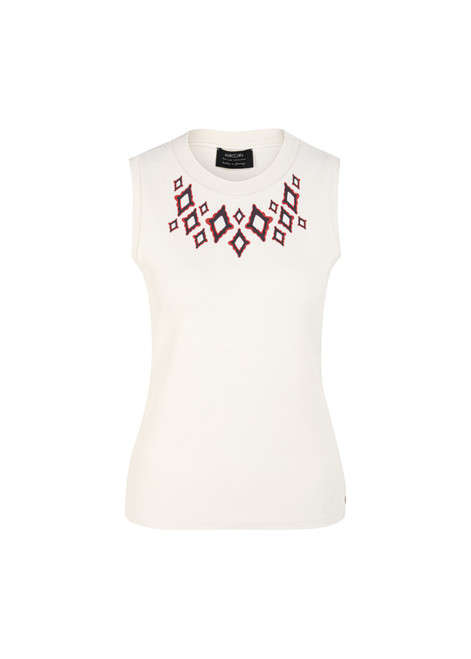MARC CAIN COLLECTIONS Off-White Knitted In Germany Top | AC 61.29 M47