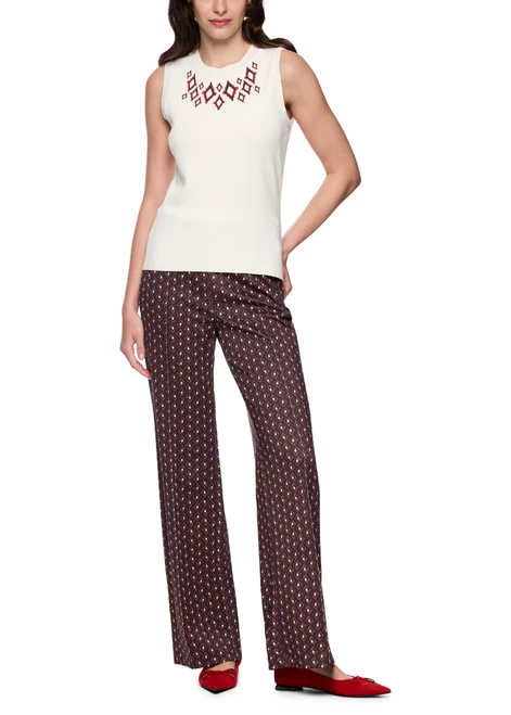 MARC CAIN COLLECTIONS Off-White Knitted In Germany Top | AC 61.29 M47