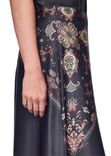 MARC CAIN COLLECTIONS Periscope Viscose Skirt With Paisley Print | AC 71.02 W06