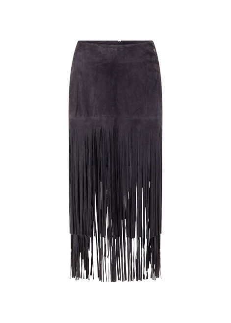 MARC CAIN COLLECTIONS Periscope Midi Leather Skirt Rethink Together | AC 71.15 L02
