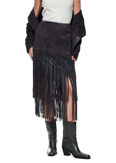 MARC CAIN COLLECTIONS Periscope Midi Leather Skirt Rethink Together | AC 71.15 L02