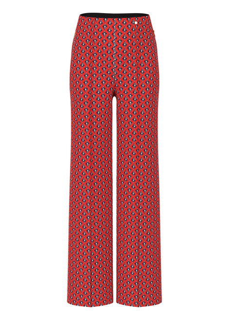 MARC CAIN COLLECTIONS Aurora Red Winder Pull-On Trousers With High Waist | AC 81.10 J01
