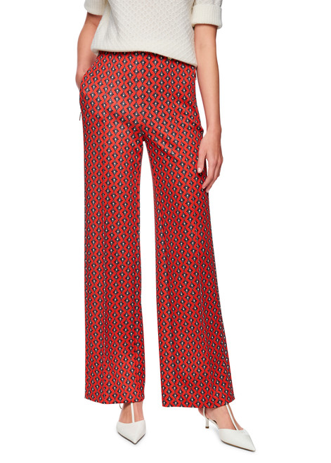 MARC CAIN COLLECTIONS Aurora Red Winder Pull-On Trousers With High Waist | AC 81.10 J01