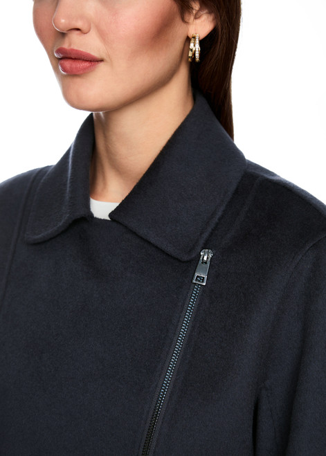 MARC CAIN COLLECTIONS Periscope Elegant Wool Jacket In The Biker Style | AC 12.01 W33