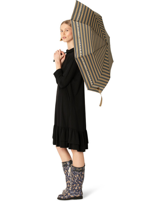 ILSE JACOBSEN HORNBAEK Mocca Ombre Blue Logo Umbrella | UMBRELLA01