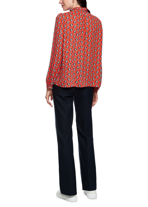 MARC CAIN COLLECTIONS Aurora Red Flowing Blouse Rethink Together | AC 51.02 W04