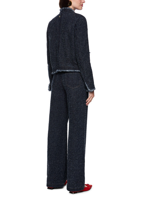 MARC CAIN COLLECTIONS Vintage Indigo Couture Jacket In Tweed Look | AC 31.02 D08