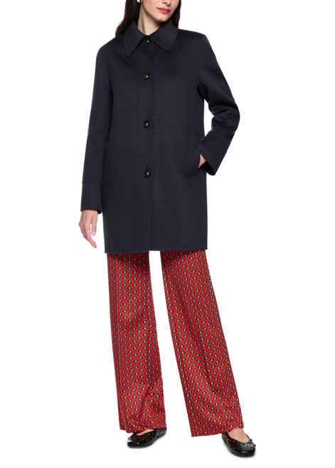 MARC CAIN COLLECTIONS Periscope Wool Coat With Decorative Stitching | AC 11.02 W33