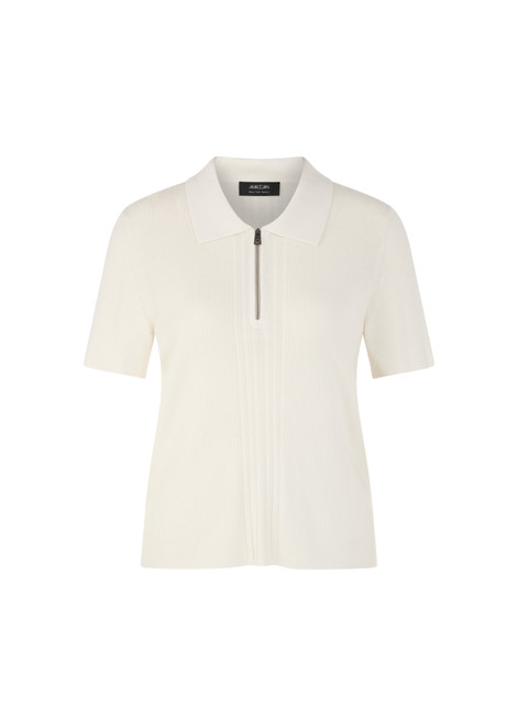MARC CAIN SPORTS Off-White Rethink Together Knitted Polo Shirt | AS 53.10 M80