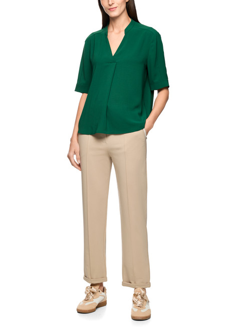 MARC CAIN SPORTS Dark Jade Green Short-Sleeved Blouse | AS 51.12 W70