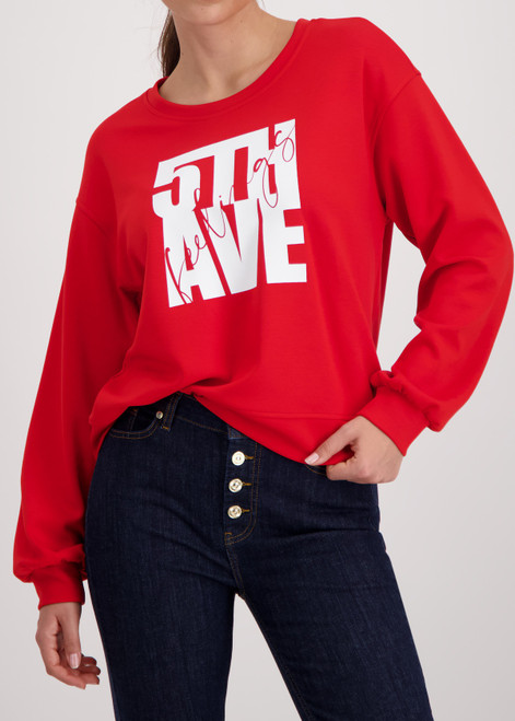 MONARI Red Sweatshirt With Print | 410077