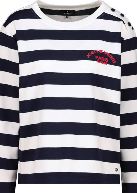 MONARI Blue Sweatshirt With Stripes | 410080