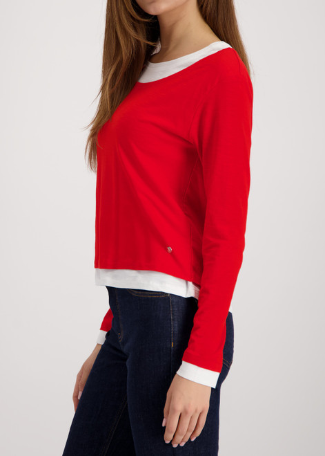 MONARI Red Two-In-One Shirt | 410179