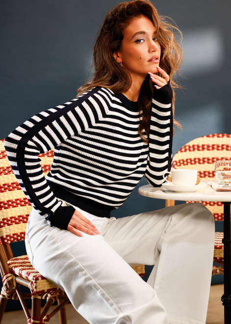 MONARI Blue Striped Jumper | 410217