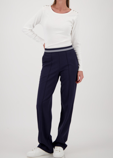 MONARI Blue Joggers With A Wide Waistband | 410341
