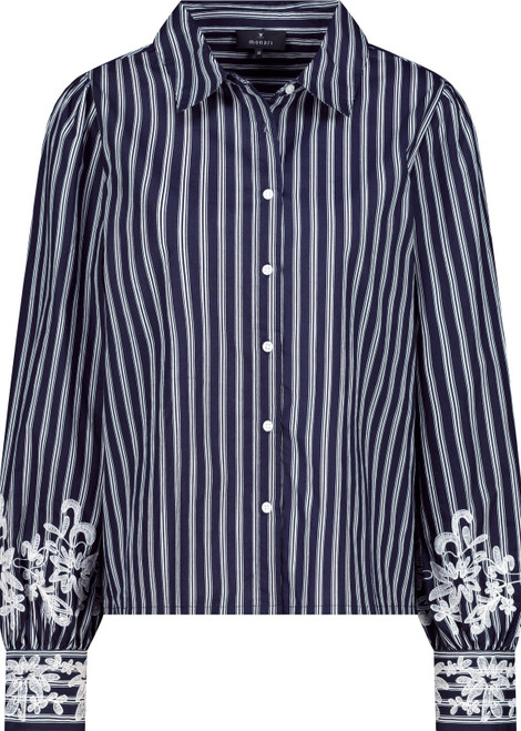 MONARI Blue Blouse With Lace | 410344