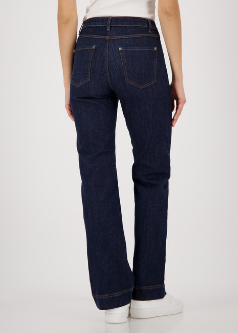 MONARI Blue Straight-Leg Jeans With Charms | 410428