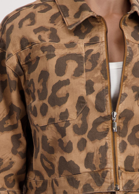 MONARI Brown Jacket With Leopard Print | 410096