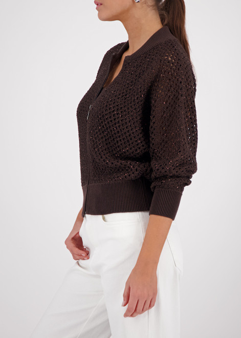 MONARI Brown Ajour Cardigan | 410388