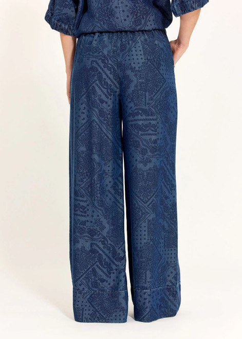 LAUREN VIDAL Mac Printed Fluid Lyocell Denim Pants | MAC