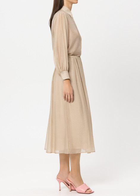 LUISA CERANO Beige Skirt With Rhinestones | 538319/3805-0725