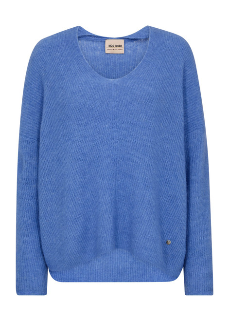 MOS MOSH Ultramarine Thora V-Neck Knit | 153900