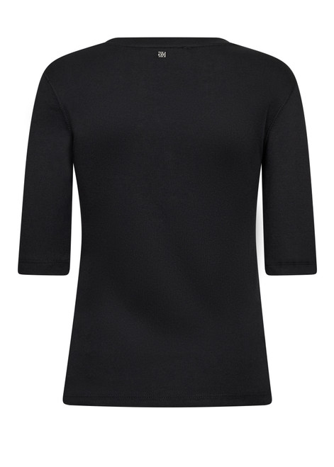 MOS MOSH Black Mali O-Neck 3/4 Sleeve Tee | 177500