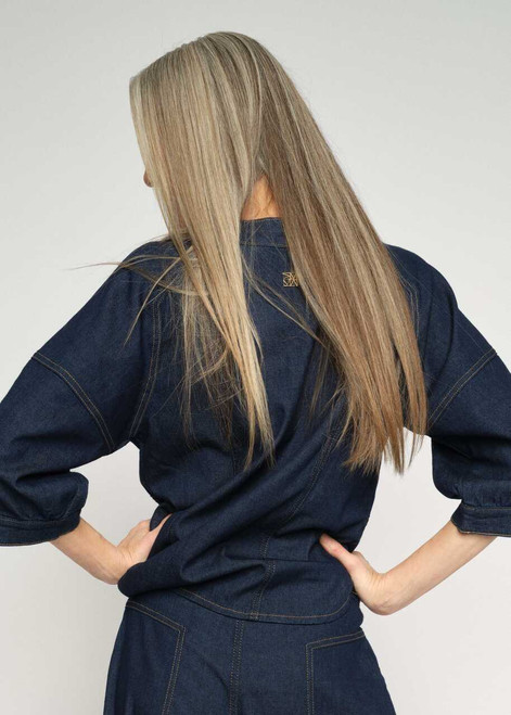 MOS MOSH Dark Blue Bari Crispy Shirt | 178490
