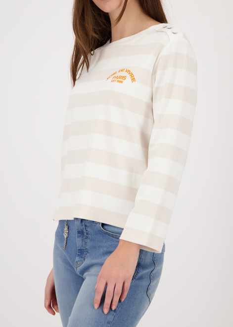MONARI Beige Sweatshirt With Stripes | 410080